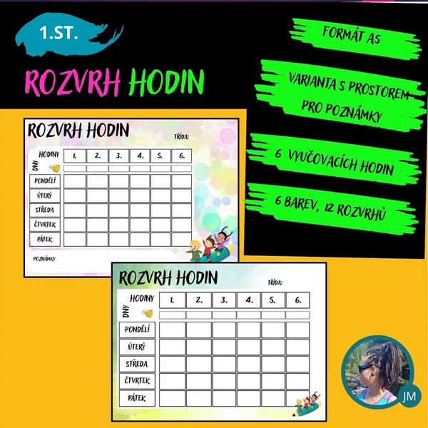 ROZVRH HODIN PRO ŽÁKY
