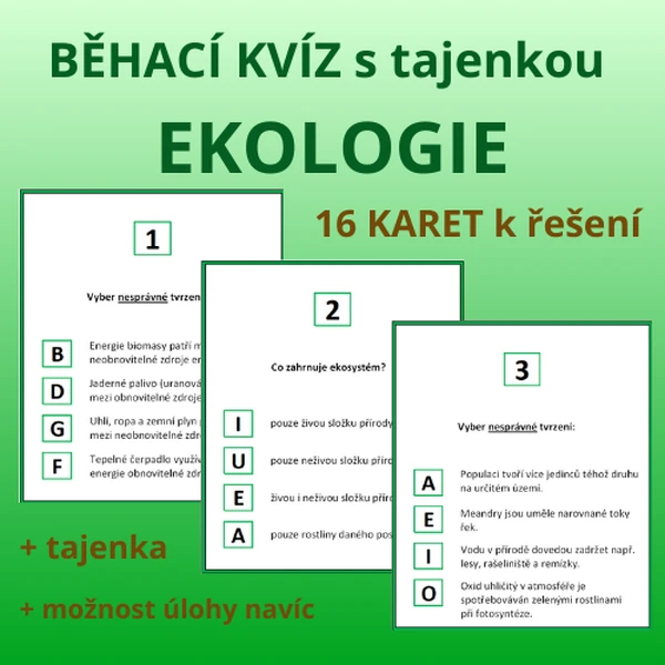 BĚHACÍ KVÍZ s tajenkou – EKOLOGIE