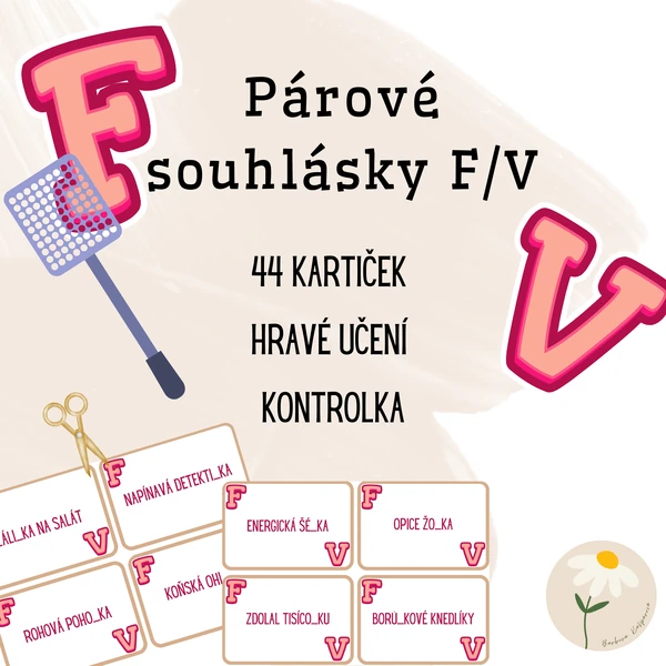 Párové souhlásky V/F