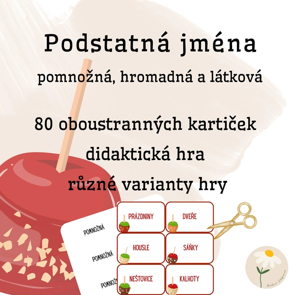 Podstatná jména - hromadná, pomnožná a látková
