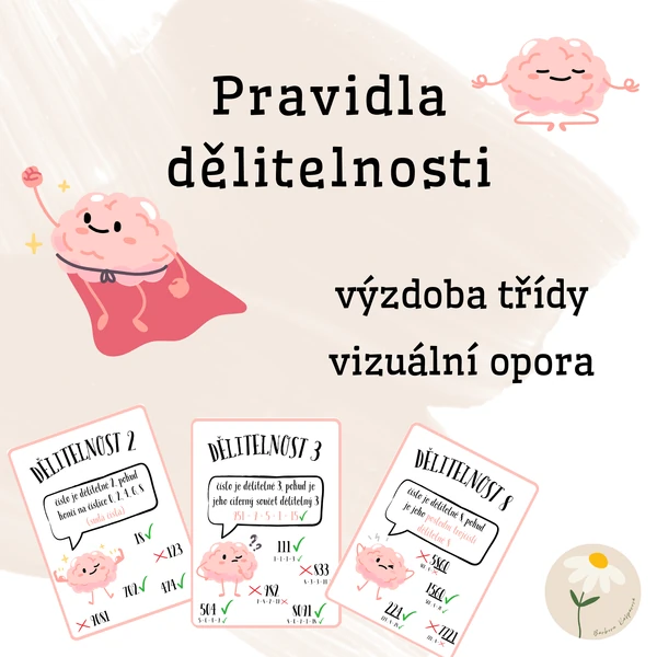 Pravidla dělitelnosti - plakáty