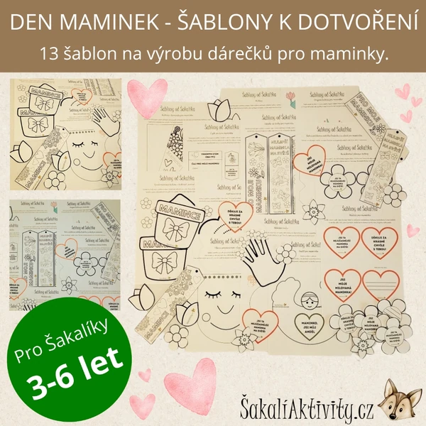  DEN MAMINEK - šablony k tvoření 