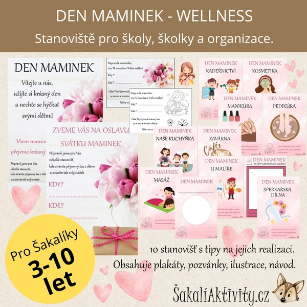  Den maminek - Wellness den (čas s maminkou) do škol, školek a organizací 