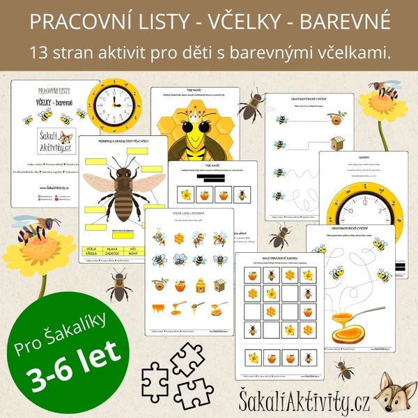 Pracovní listy VČELKY - barevné