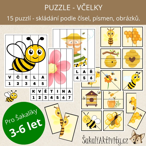  Puzzle - VČELY 