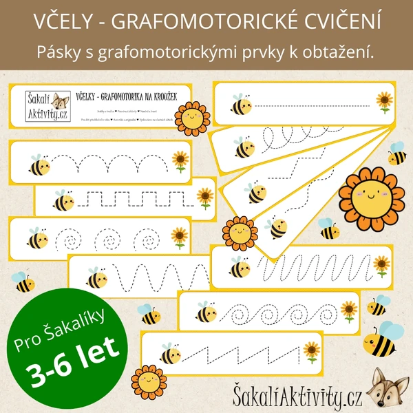  VČELY - grafomotorické cvičení 