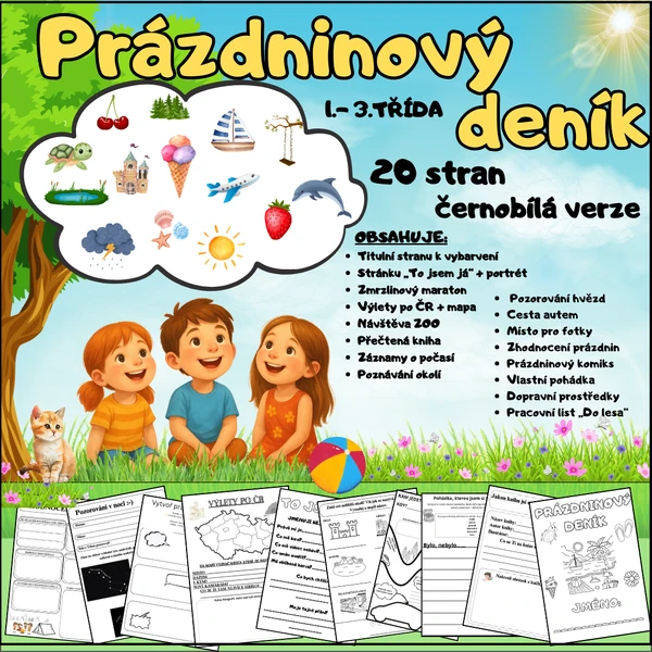 PRÁZDNINOVÝ DENÍK 1.- 3. TŘÍDA