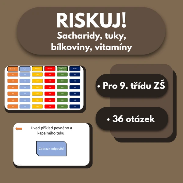 Riskuj! - Sacharidy, Tuky, Bílkoviny a Vitamíny