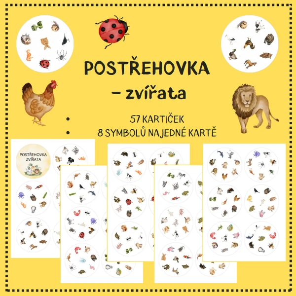 KARETNÍ POSTŘEHOVÁ HRA - ZVÍŘATA