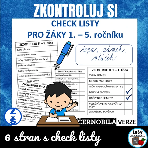 Zkontroluj si - check listy do ČJ pro 1. až 5. ročník