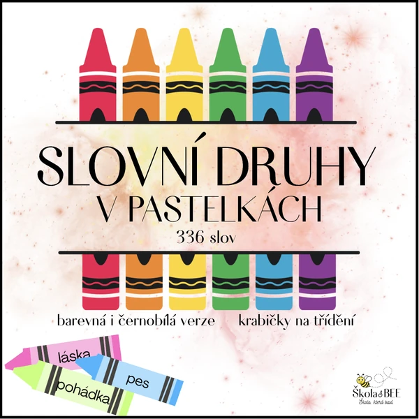 Slovní druhy v pastelkách