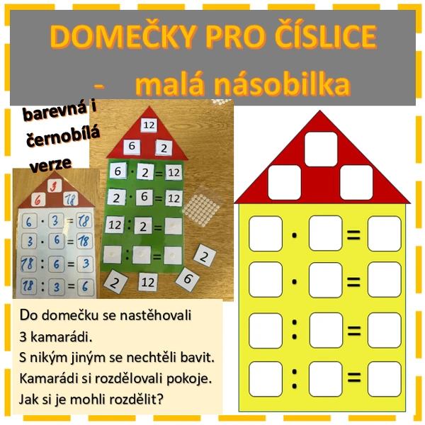 DOMEČKY PRO ČÍSLICE - malá násobilka