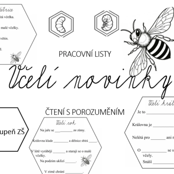 Včelí novinky - čtení s porozuměním