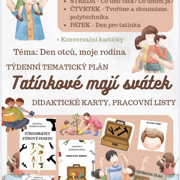 Tatínek má svátek (aktivity, přípravy) rodina, Den otců