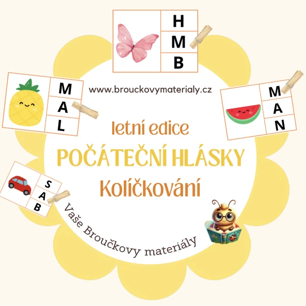 Počáteční hlásky- Kolíčkování (léto)