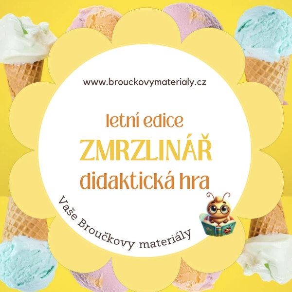 Zmrzlinář- didaktická hra, barvy, počet