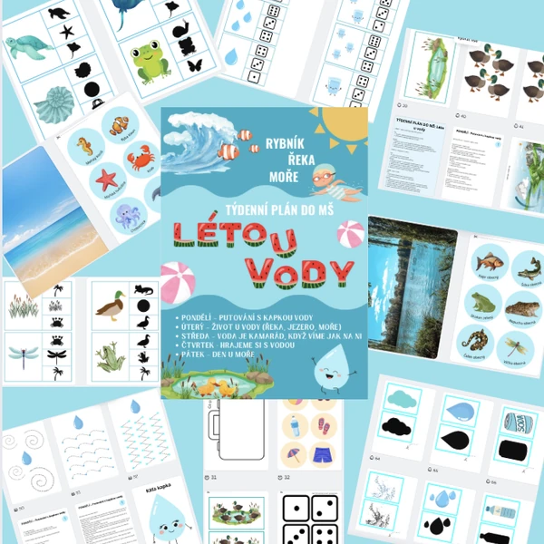 LÉTO U VODY – řeka, moře, rybník, cesta kapky (voda kolem nás)