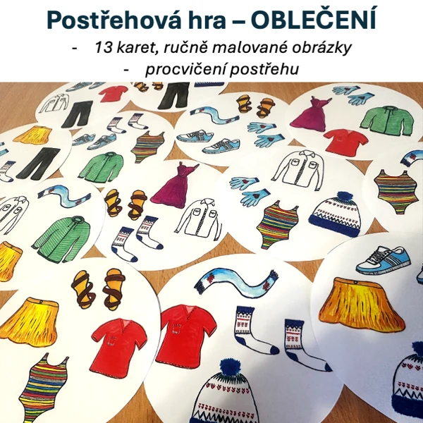 Najdi dvojici - Oblečení - 4 obrázky na kartě