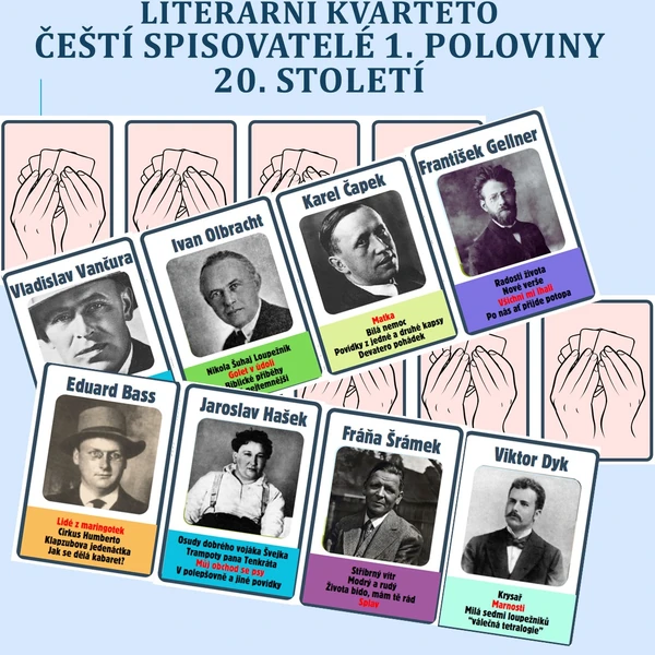 LITERÁRNÍ KVARTETO - ČEŠTÍ SPISOVATELÉ 1. POLOVINY 20. STOLETÍ