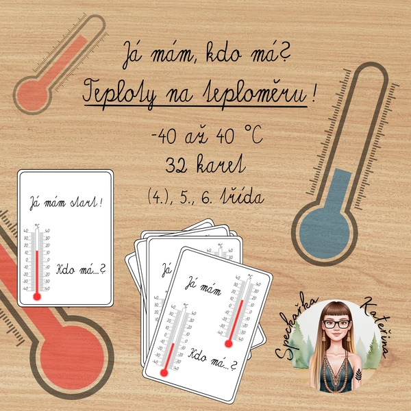 Já mám, kdo má? Hodnoty na teploměru, kladná i záporná čísla.