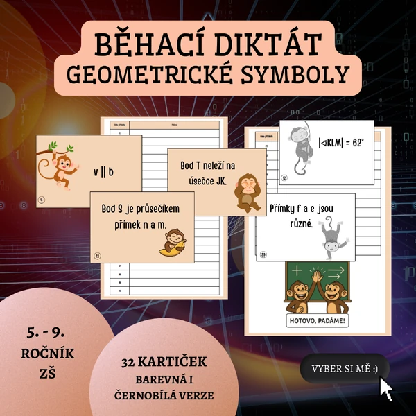Běhací diktát - geometrické symboly