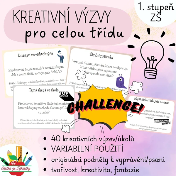 Kreativní výzvy pro celou třídu