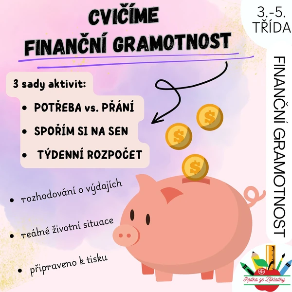 Cvičíme finanční gramotnost: Tři sady aktivit