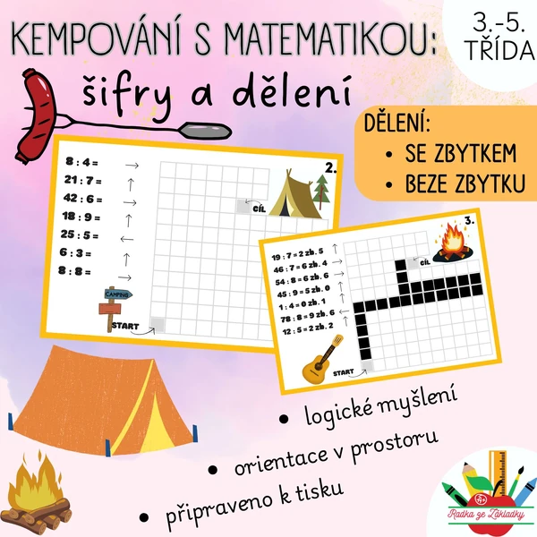 Kempování s matematikou: Šifry a dělení (se zbytkem/beze zbytku)