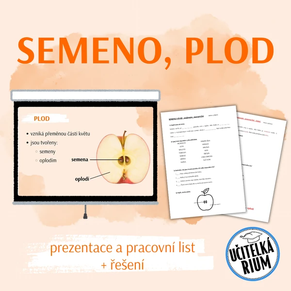 SEMENO a PLOD - prezentace a pracovní list