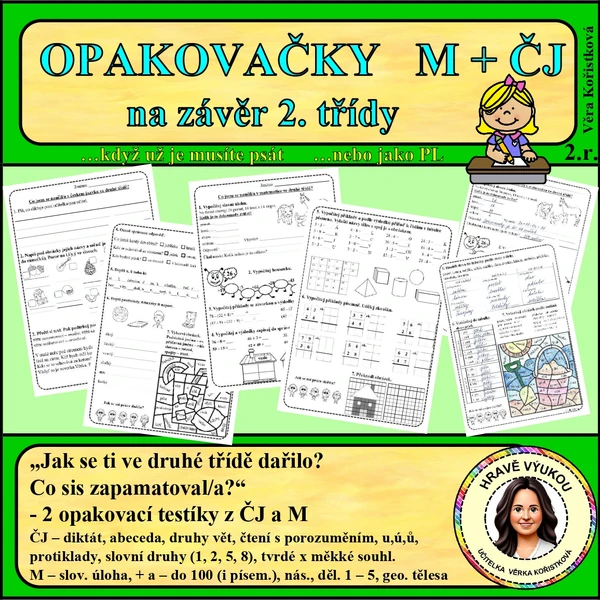 OPAKOVAČKY ČJ + M na závěr 2. roč.