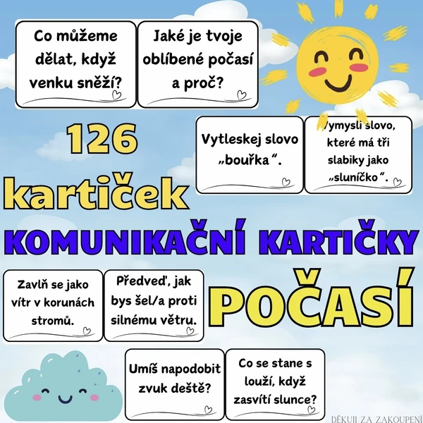 POČASÍ - 126 komunikačních kartiček