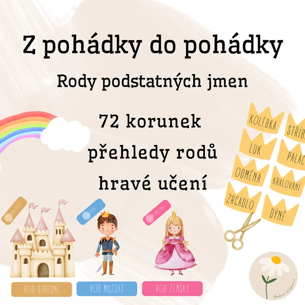 Z pohádky do pohádky - rody podstatných jmen