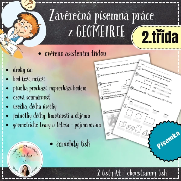 Závěrečná písemná práce z GEOMETRIE - 2. ročník