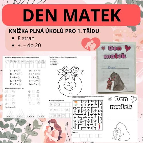 Den matek - knížečka úkolů pro 1. třídu