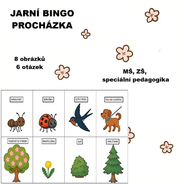 Jarní procházka s bingem a s úkoly