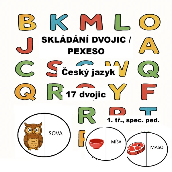 Čtecí karty - pexeso a skládačka