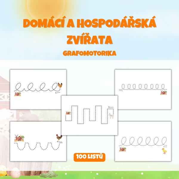 DOMÁCÍ A HOSPODÁŘSKÁ ZVÍŘATA - grafomotorika