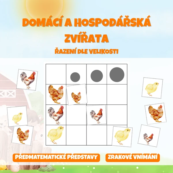 DOMÁCÍ A HOSPODÁŘSKÁ ZVÍŘATA - řazení dle velikosti