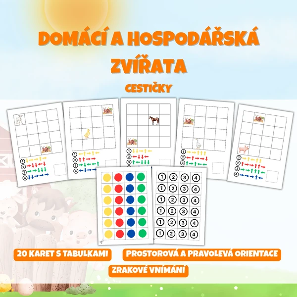 DOMÁCÍ A HOSPODÁŘSKÁ ZVÍŘATA - cestičky