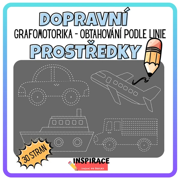 DOPRAVNÍ PROSTŘEDKY 🚗 - grafomotorika