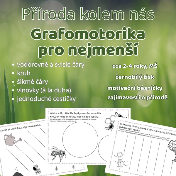 Grafomotorika pro nejmenší - příroda kolem nás