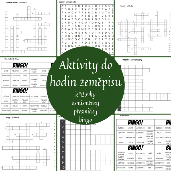 Aktivity do hodin zeměpisu (vesmír, planeta Země, mapy)