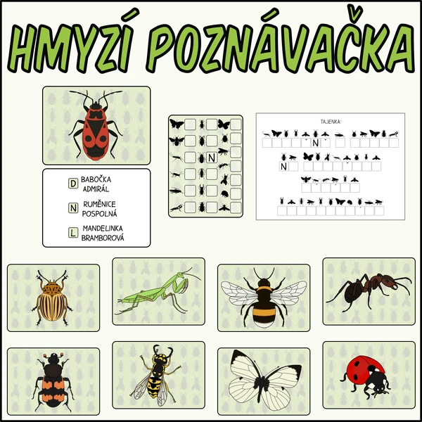 Hmyz - Poznávačka