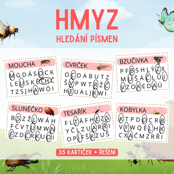 HMYZ - hledání písmen