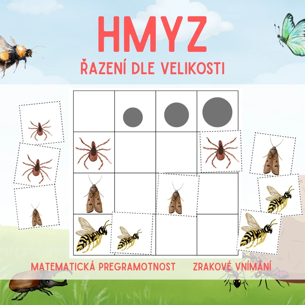 HMYZ - řazení dle velikosti