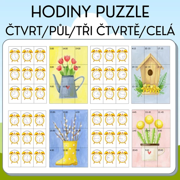 Hodiny - puzzle
