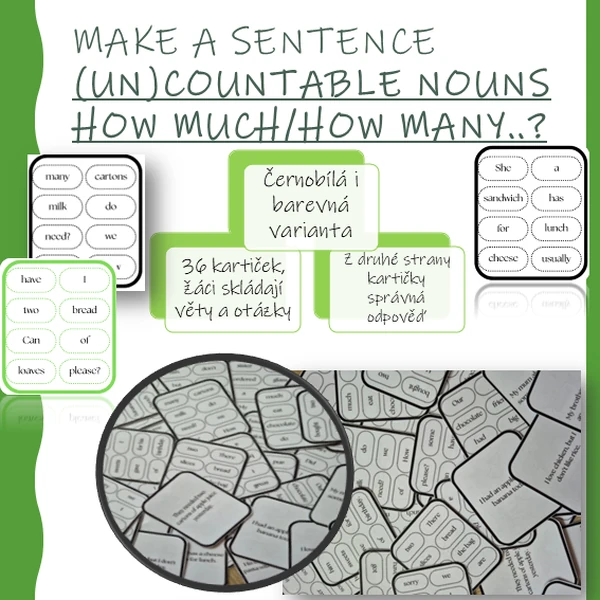 Make a sentence - (un)countable nouns + food