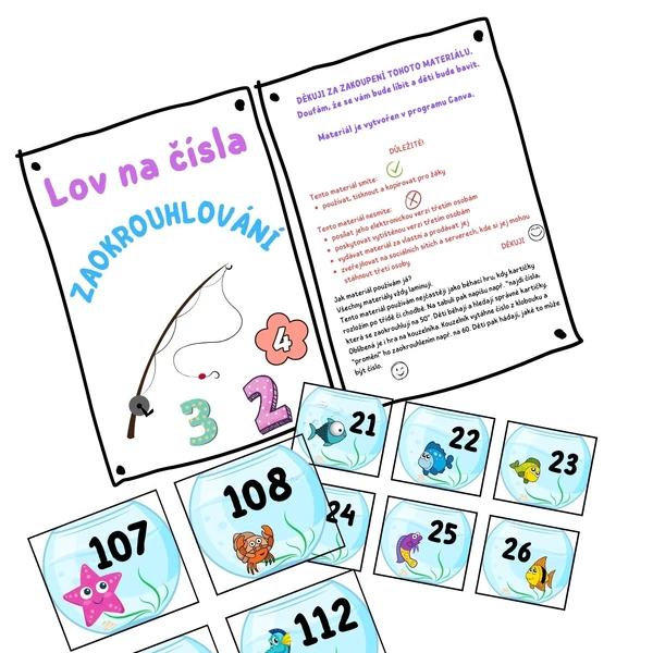 Lov na čísla - zaokrouhlování na 10 a 100