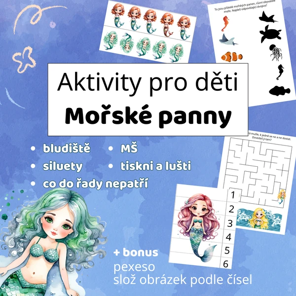 Aktivity pro děti - Mořské panny
