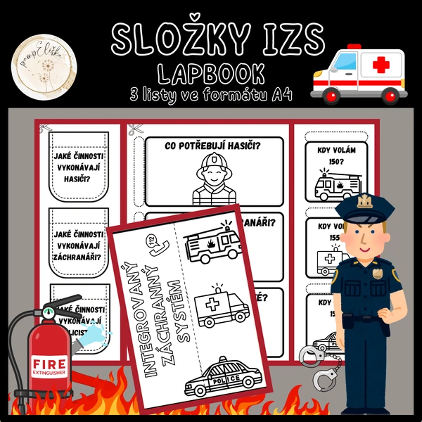 Lapbook - IZS (hasiči, záchranka, policie)